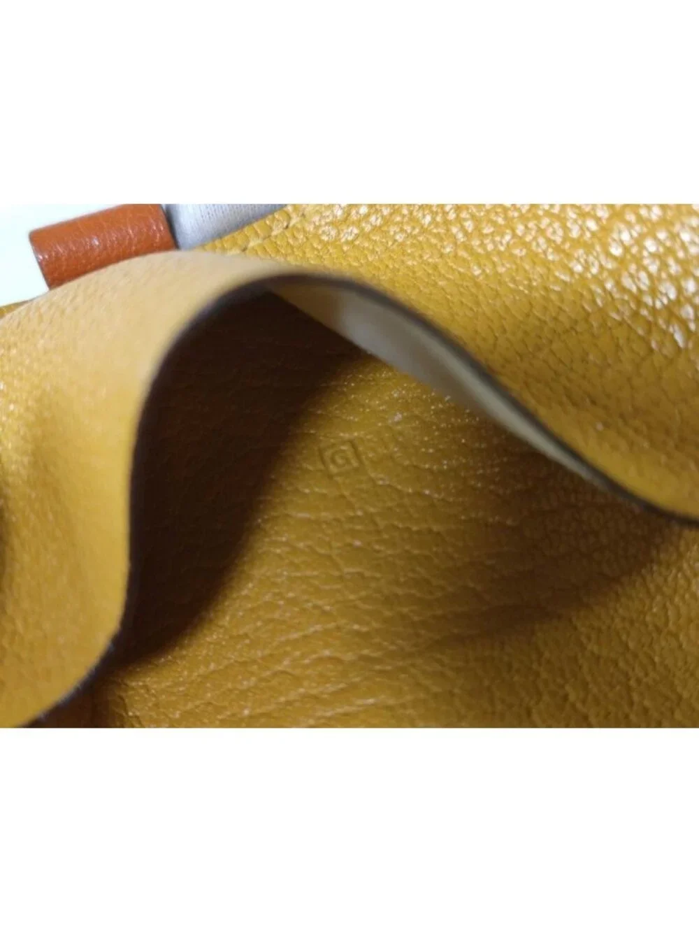 Hermes Notebook Case Agenda Mini Orange Yellow Leather Stationery